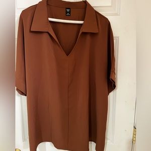 SHEIN curve collard short sleeve house